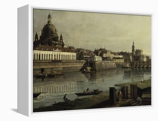 View of Dresden-Canaletto-Framed Premier Image Canvas