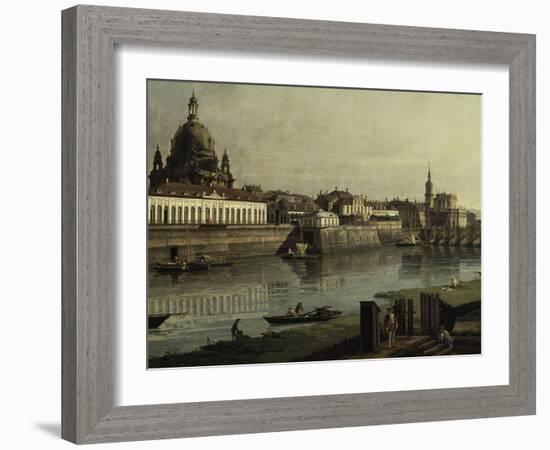View of Dresden-Canaletto-Framed Giclee Print