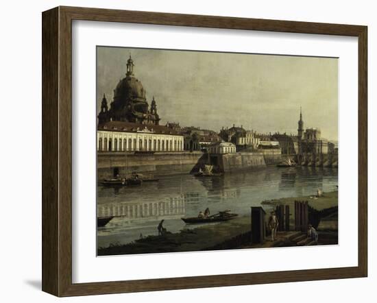 View of Dresden-Canaletto-Framed Giclee Print