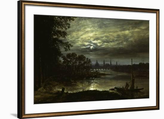 View of Dresden-Johan Christian Clausen Dahl-Framed Giclee Print