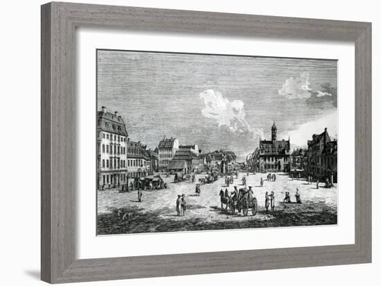 View of Dresden-Bernardo Belotto Canaletto-Framed Giclee Print