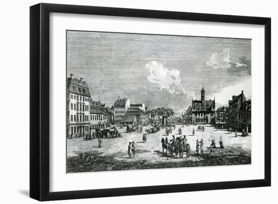 View of Dresden-Bernardo Belotto Canaletto-Framed Giclee Print