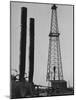 View of Drills in Oil Fields Recently Discovered-William Vandivert-Mounted Photographic Print