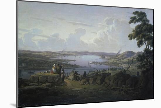 View of Dunbarton and the River Clyde, 1817-Robert Salmon-Mounted Giclee Print