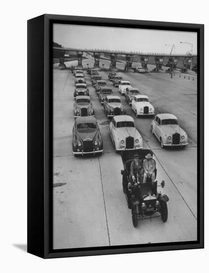 View of Early Models of Rolls Royce Cars-null-Framed Premier Image Canvas