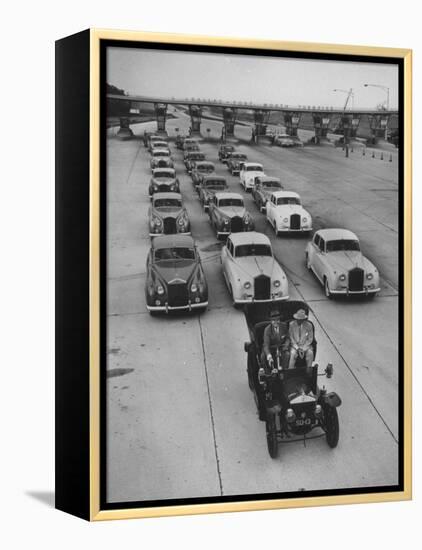 View of Early Models of Rolls Royce Cars-null-Framed Premier Image Canvas