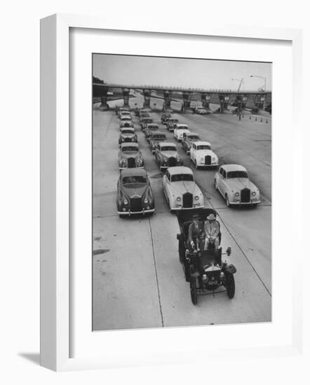 View of Early Models of Rolls Royce Cars-null-Framed Photographic Print