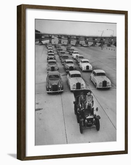 View of Early Models of Rolls Royce Cars-null-Framed Photographic Print