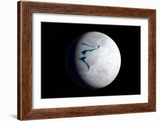 View of Earth 650 Million Years Ago During the Marinoan Glaciation-null-Framed Art Print