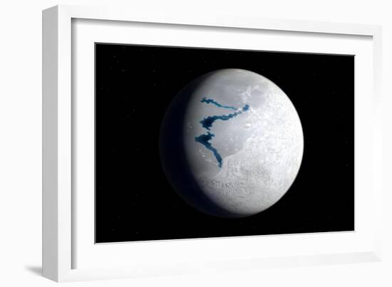 View of Earth 650 Million Years Ago During the Marinoan Glaciation-null-Framed Art Print