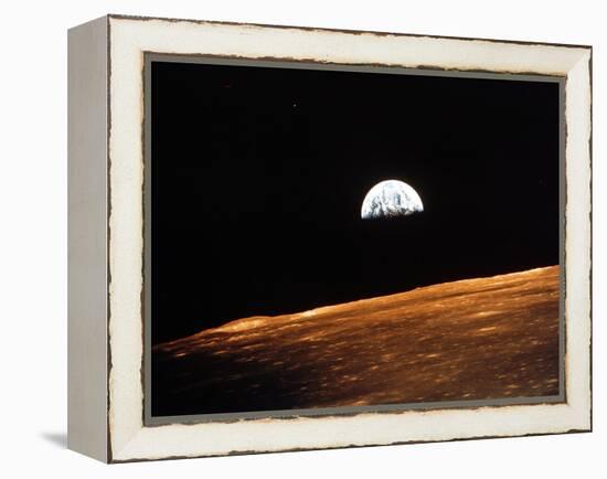 View of Earth from Apollo 10 Orbiting the Moon, 1969-null-Framed Premier Image Canvas