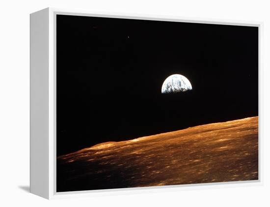 View of Earth from Apollo 10 Orbiting the Moon, 1969-null-Framed Premier Image Canvas
