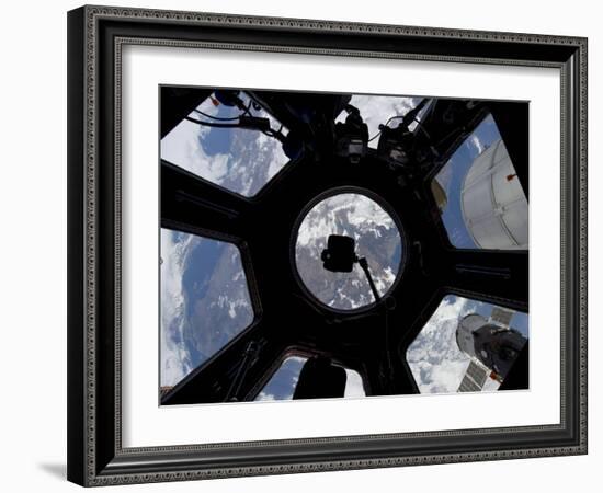 View of Earth Through the Cupola On the International Space Station-Stocktrek Images-Framed Photographic Print