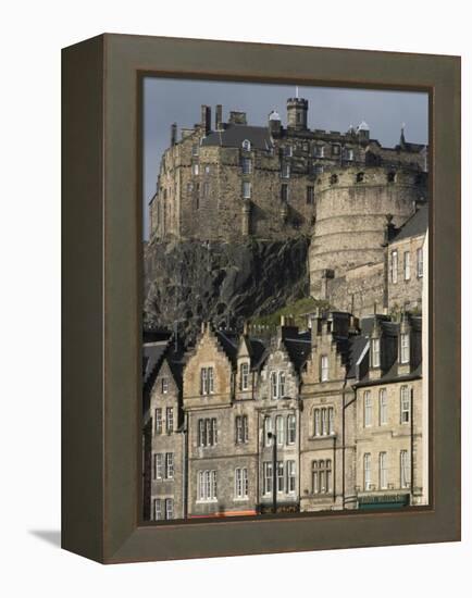 View of Edinburgh Castle from Grassmarket, Edinburgh, Lothian, Scotland, United Kingdom, Europe-Ethel Davies-Framed Premier Image Canvas