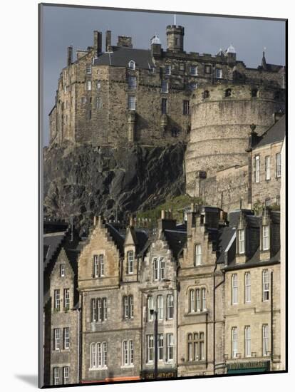 View of Edinburgh Castle from Grassmarket, Edinburgh, Lothian, Scotland, United Kingdom, Europe-Ethel Davies-Mounted Photographic Print