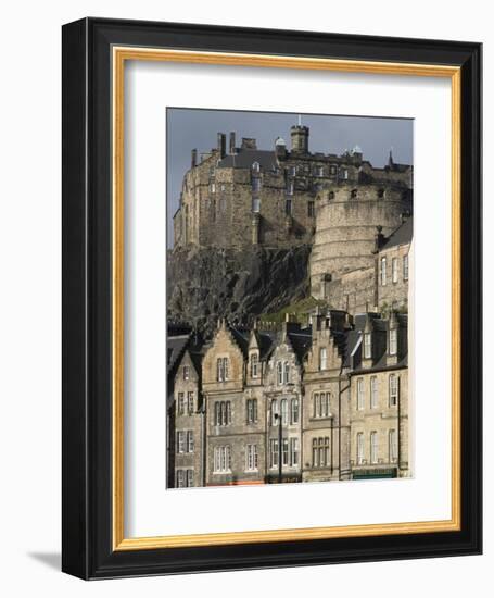 View of Edinburgh Castle from Grassmarket, Edinburgh, Lothian, Scotland, United Kingdom, Europe-Ethel Davies-Framed Photographic Print