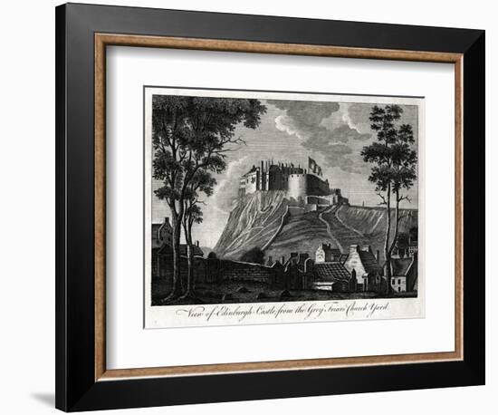 View of Edinburgh Castle, from the Grey Friars Church Yard, 18th Century-null-Framed Giclee Print