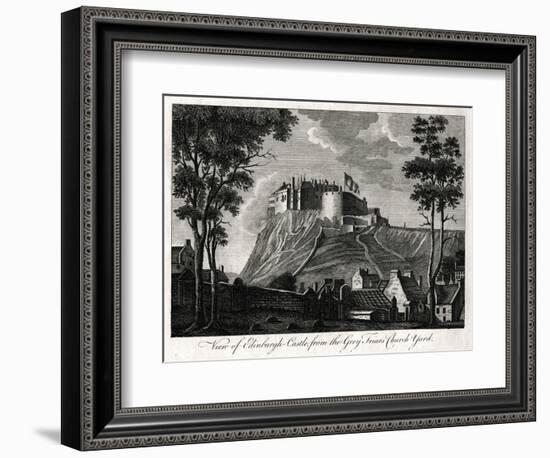 View of Edinburgh Castle, from the Grey Friars Church Yard, 18th Century-null-Framed Giclee Print