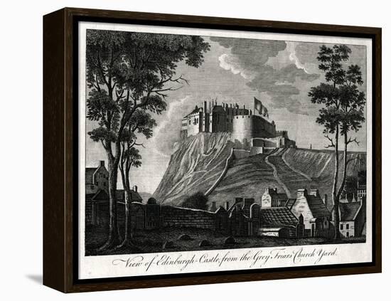 View of Edinburgh Castle, from the Grey Friars Church Yard, 18th Century-null-Framed Premier Image Canvas