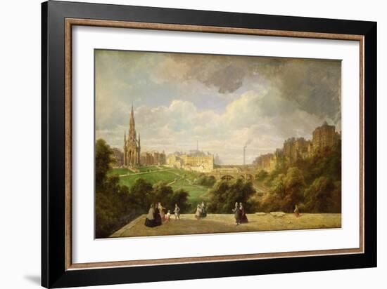 View of Edinburgh, the Walter Scott Monument-Pierre Justin Ouvrie-Framed Giclee Print