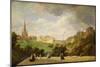 View of Edinburgh, the Walter Scott Monument-Pierre Justin Ouvrie-Mounted Giclee Print