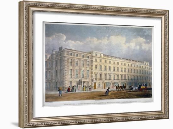 View of Eight Houses in Brook Street, Westminster, London, C1840-George Hawkins-Framed Giclee Print