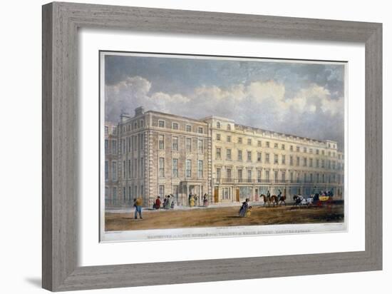 View of Eight Houses in Brook Street, Westminster, London, C1840-George Hawkins-Framed Giclee Print
