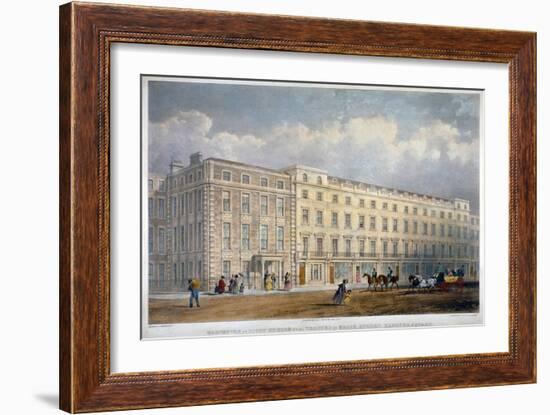 View of Eight Houses in Brook Street, Westminster, London, C1840-George Hawkins-Framed Giclee Print