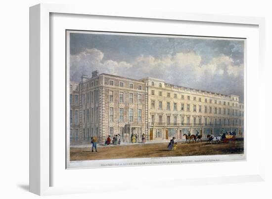 View of Eight Houses in Brook Street, Westminster, London, C1840-George Hawkins-Framed Giclee Print