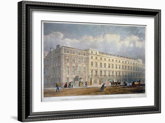 View of Eight Houses in Brook Street, Westminster, London, C1840-George Hawkins-Framed Giclee Print