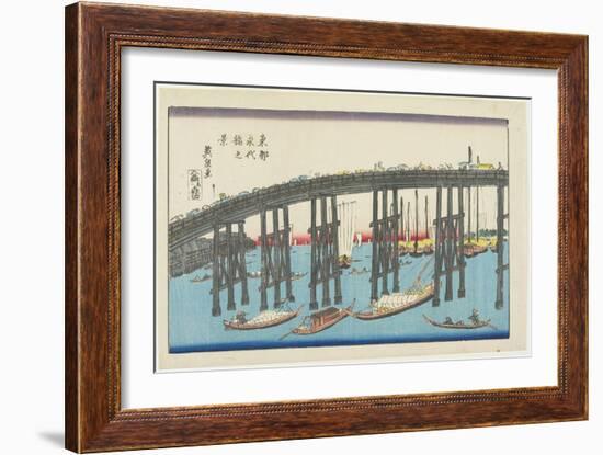 View of Eitai Bridge at the Eastern Capital-Keisai Eisen-Framed Giclee Print