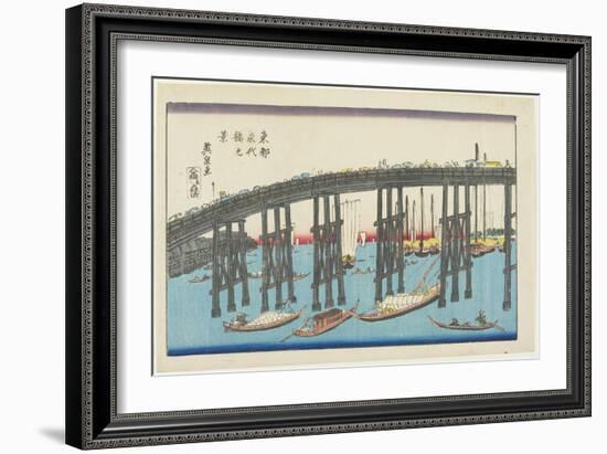 View of Eitai Bridge at the Eastern Capital-Keisai Eisen-Framed Giclee Print