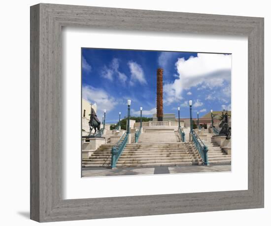 View of El Totem in Plaza Del Totem, Plaza Del Quinto Centenario, San Juan, Puerto Rico, USA-Miva Stock-Framed Photographic Print