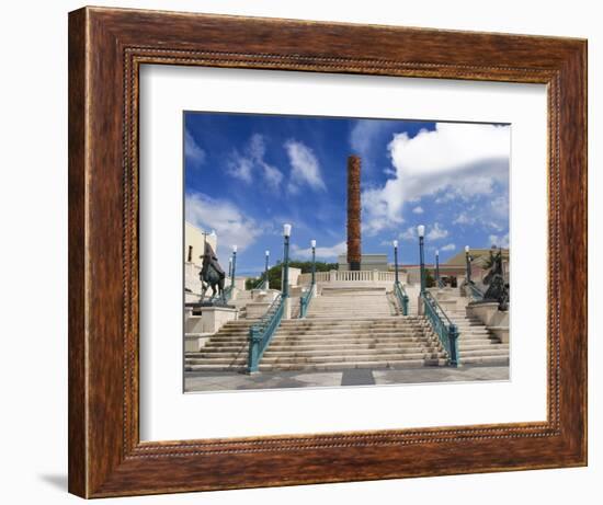 View of El Totem in Plaza Del Totem, Plaza Del Quinto Centenario, San Juan, Puerto Rico, USA-Miva Stock-Framed Photographic Print