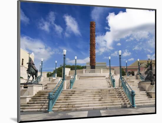 View of El Totem in Plaza Del Totem, Plaza Del Quinto Centenario, San Juan, Puerto Rico, USA-Miva Stock-Mounted Photographic Print