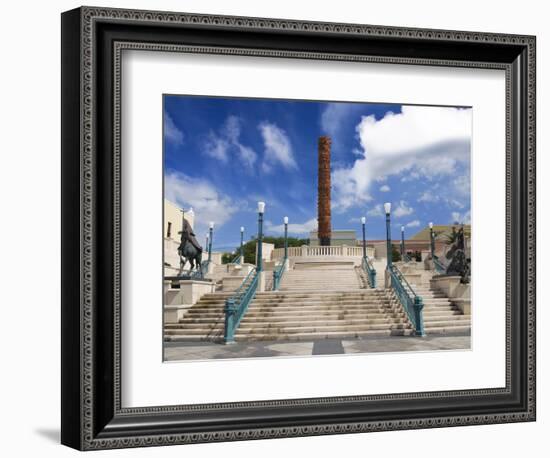 View of El Totem in Plaza Del Totem, Plaza Del Quinto Centenario, San Juan, Puerto Rico, USA-Miva Stock-Framed Photographic Print