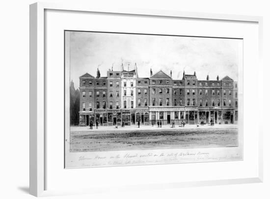 View of Eleven Houses Erected on the Site of the Old Bourse on the Strand, 1853-null-Framed Giclee Print