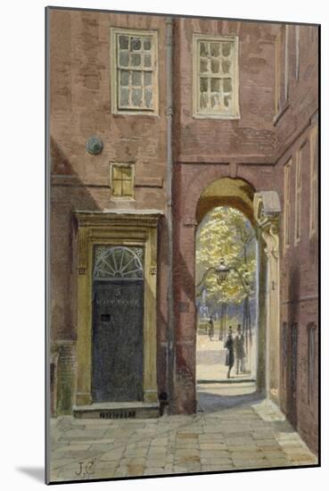 View of Elm Court, Inner Temple Looking Towards Middle Temple, London, C1880-John Crowther-Mounted Giclee Print