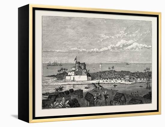 View of Elmina, Liberia-null-Framed Premier Image Canvas