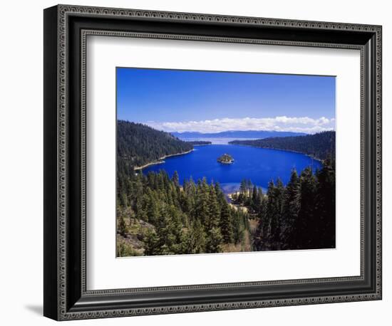 View of Emerald Bay in Lake Tahoe, California, USA-Adam Jones-Framed Photographic Print
