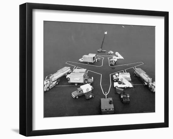 View of Equipment Needed to Service a Boeing 707 Jet-Joe Scherschel-Framed Photographic Print