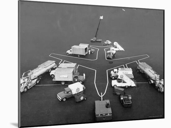 View of Equipment Needed to Service a Boeing 707 Jet-Joe Scherschel-Mounted Photographic Print
