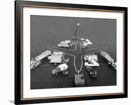 View of Equipment Needed to Service a Boeing 707 Jet-Joe Scherschel-Framed Photographic Print