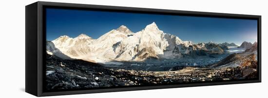 View of Everest and Nuptse from Kala Patthar-Daniel Prudek-Framed Premier Image Canvas