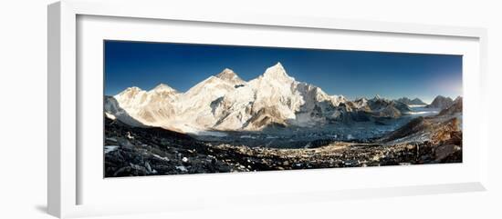 View of Everest and Nuptse from Kala Patthar-Daniel Prudek-Framed Photographic Print