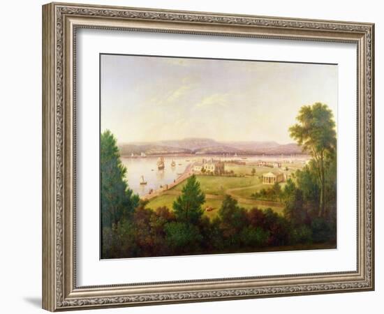 View of Exmouth from the Beacon Walls-W.H. Hallett-Framed Giclee Print