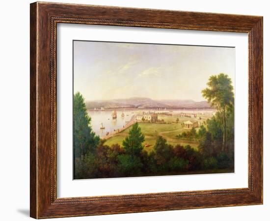 View of Exmouth from the Beacon Walls-W.H. Hallett-Framed Giclee Print