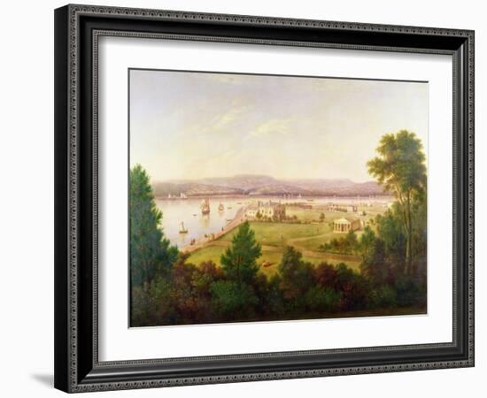 View of Exmouth from the Beacon Walls-W.H. Hallett-Framed Giclee Print