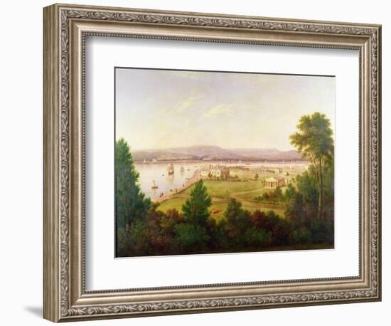 View of Exmouth from the Beacon Walls-W.H. Hallett-Framed Giclee Print