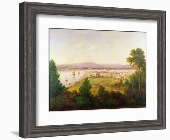 View of Exmouth from the Beacon Walls-W.H. Hallett-Framed Giclee Print